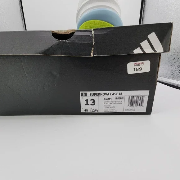 Adidas Supernova Ease Running Shoes Mens Size 13 White Hi-Res‎ Yellow NEW in Box